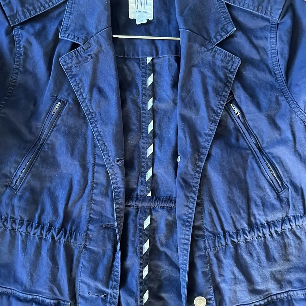 Navy Blue Button-Up Jacket - Picture 3 of 6